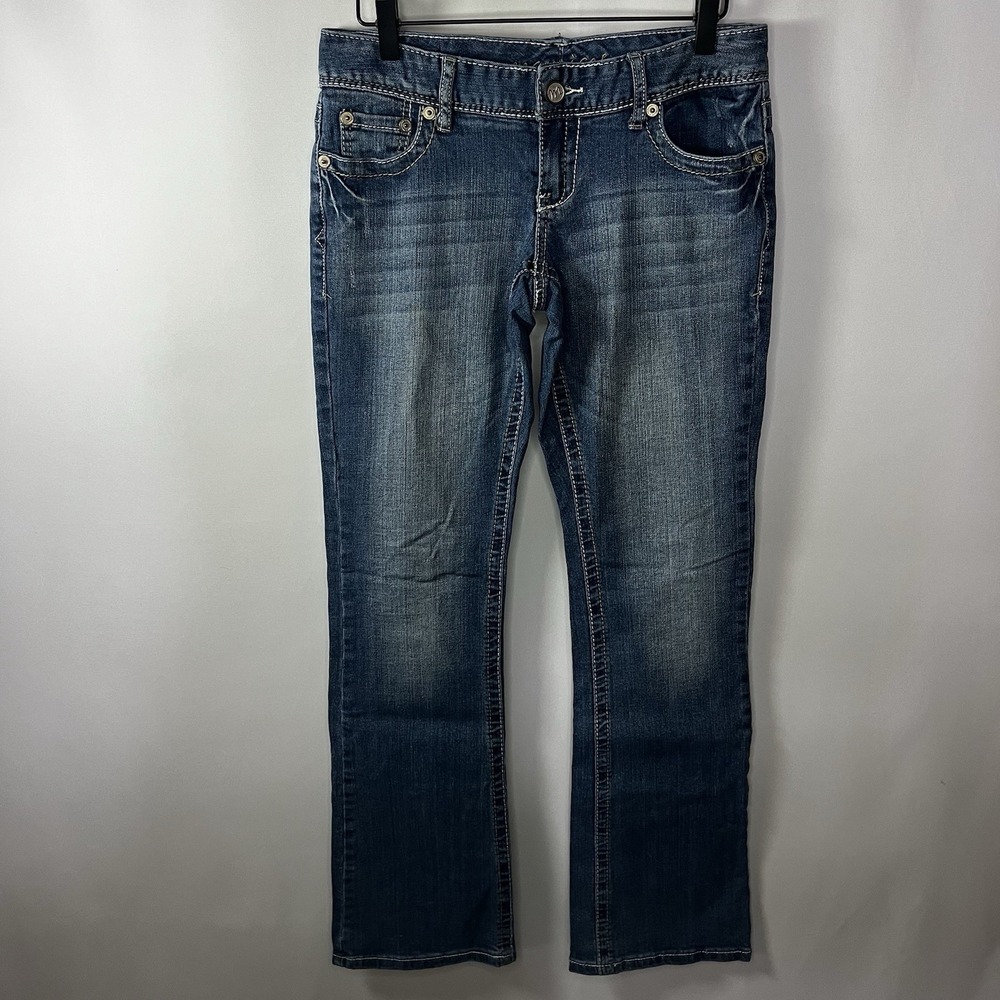 Y2K Maurices Pants Women Sz 3/4‎ Regular Original Low Rise Relaxed Bootcut Jeans
